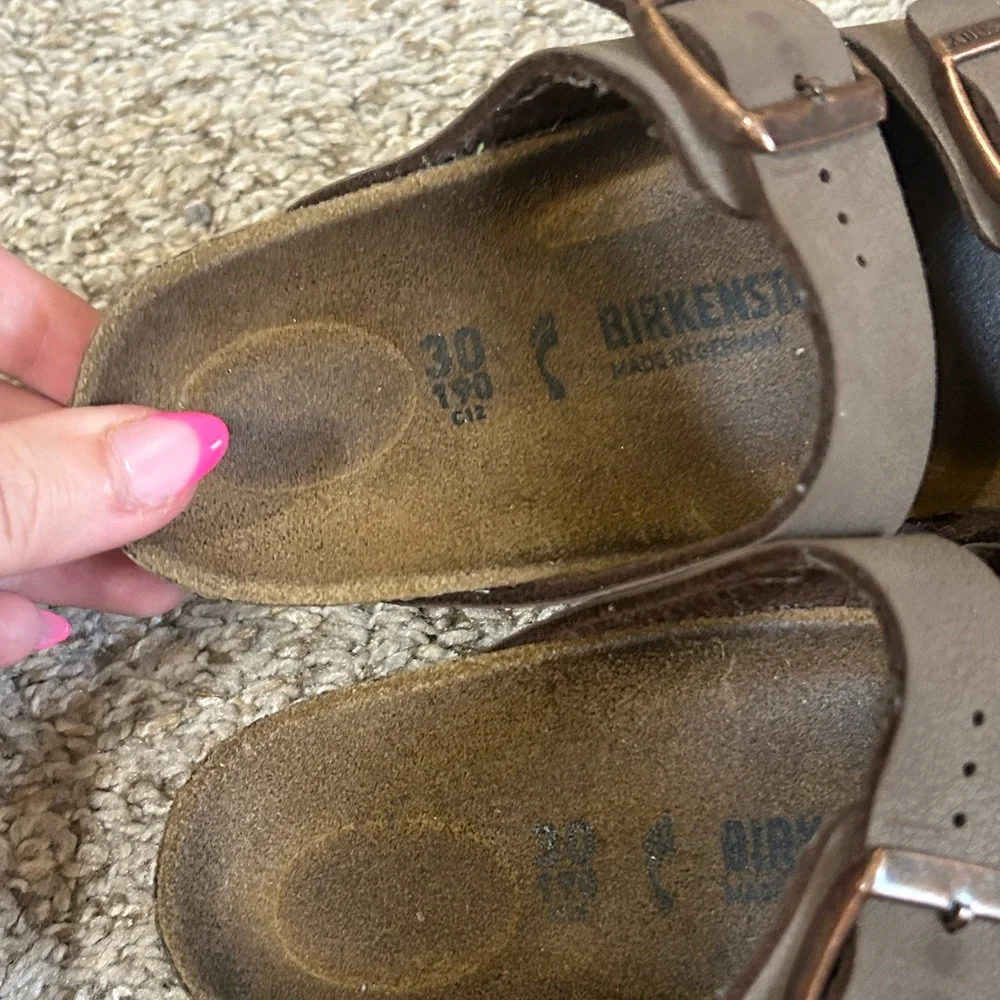 Birkenstock Arizona Sandals Mocha Unisex Child's Brown Size 30 12 Outdoor Summer
